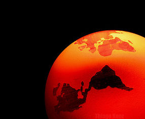 global warming, hot earth