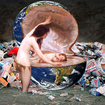 polluted mother earth